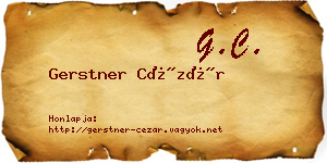 Gerstner Cézár névjegykártya